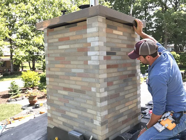 Fountain Valley Chimney Sweep completing a modern chimney remodel in Fountain Valley, CA