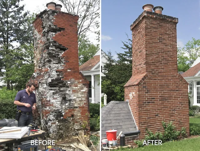 Fountain Valley Chimney Sweep performing a full chimney restoration in Fountain Valley, CA