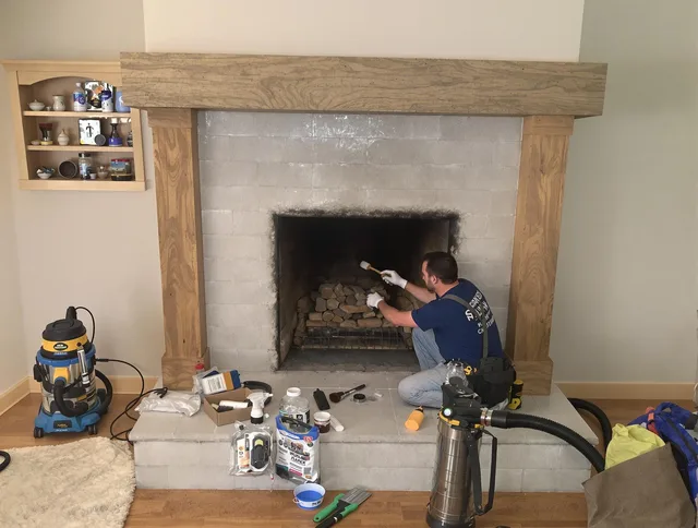 Detailed creosote removal process by Fountain Valley Chimney Sweep in Fountain Valley, CA