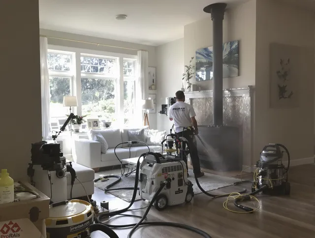 Soot removal service by Fountain Valley Chimney Sweep for a fireplace in Fountain Valley, CA